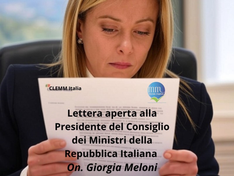 102a Lettera aperta alla Presidente del Consiglio dei Ministri della Repubblica Italiana On. Giorgia Meloni. Lettera di Debora&nbsp;Brisotto