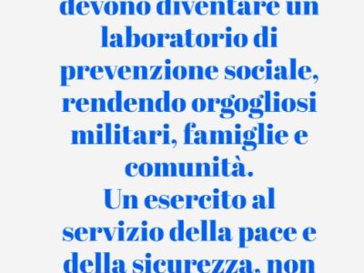 Punto 6 . Riforma delle Forze Armate nel Programma Mondo Migliore: Un Esercito per la Pace e la&nbsp;Prevenzione