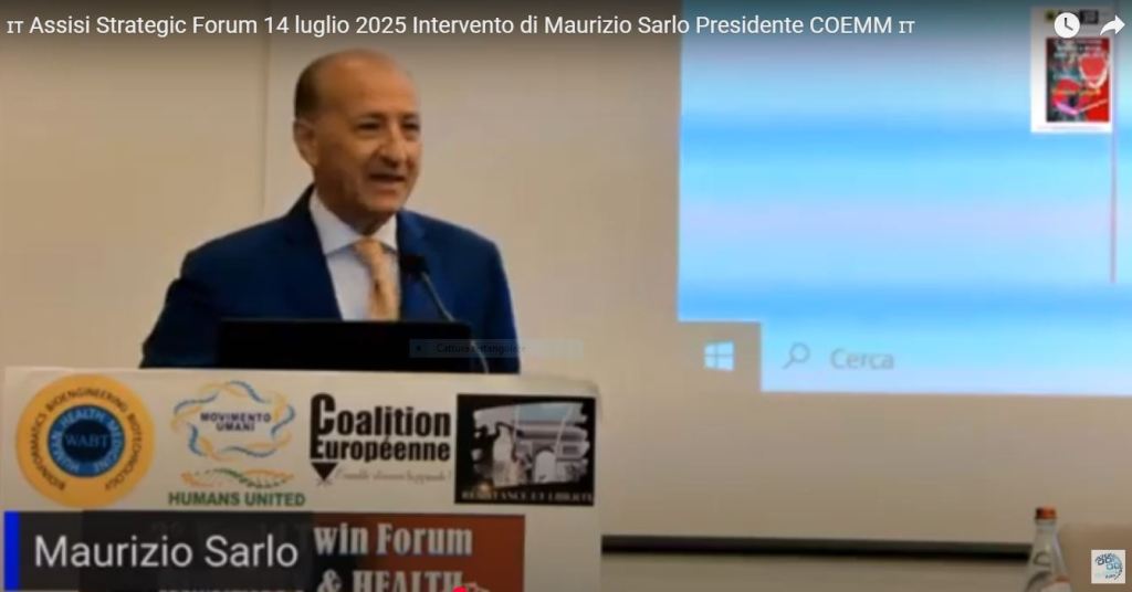 🇮🇹 Assisi Strategic Forum 14 luglio 2025  Intervento di Maurizio Sarlo Presidente COEMM&nbsp;🇮🇹